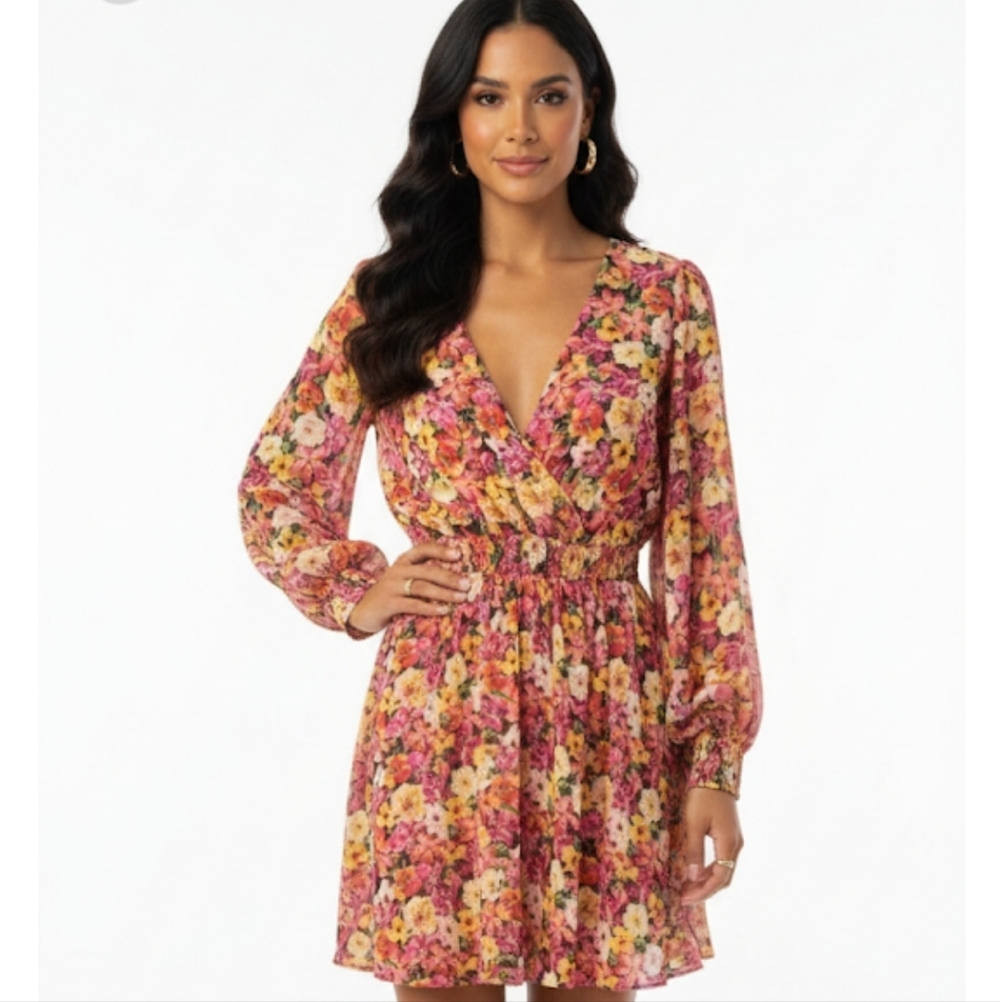 Aura Pink and Orange Dress